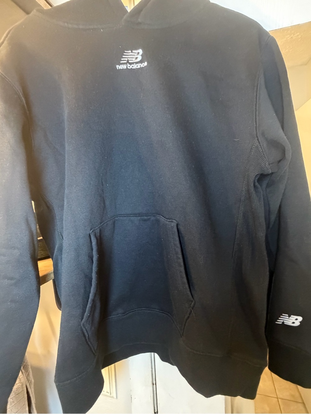 New Balance Kids Black Crewneck Hoodie Sweatshirt